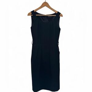 Elegant Tahari Sheath Black Sleeveless Dress
